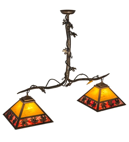 Maple Leaf 2 Light 13" Wide Linear Pendant