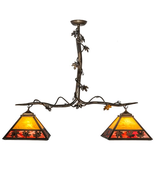 Maple Leaf 2 Light 13" Wide Linear Pendant