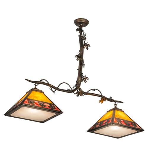 Maple Leaf 2 Light 13" Wide Linear Pendant