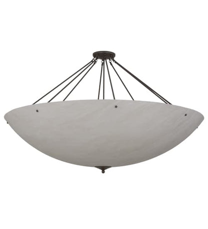 Madison 12 Light 60" Wide Semi-Flush Bowl Ceiling Fixture - Timeless Bronze Finish