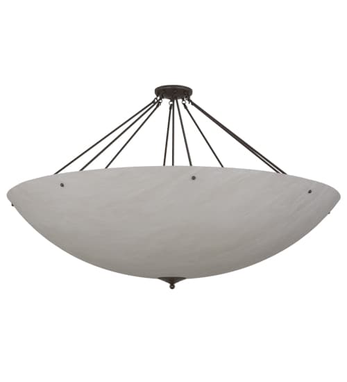 Madison 12 Light 60" Wide Semi-Flush Bowl Ceiling Fixture - Timeless Bronze Finish