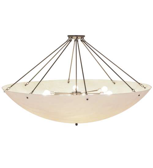 Madison 12 Light 60" Wide Semi-Flush Bowl Ceiling Fixture - Timeless Bronze Finish