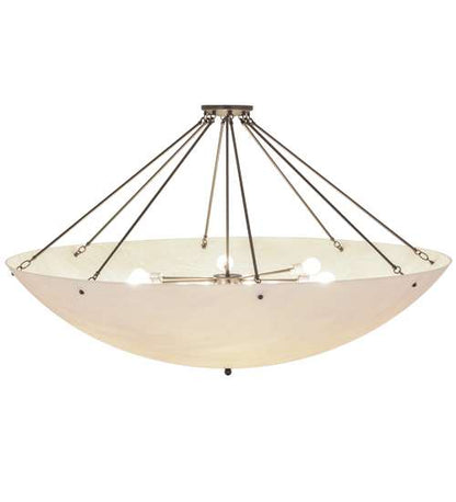 Madison 12 Light 60" Wide Semi-Flush Bowl Ceiling Fixture - Timeless Bronze Finish