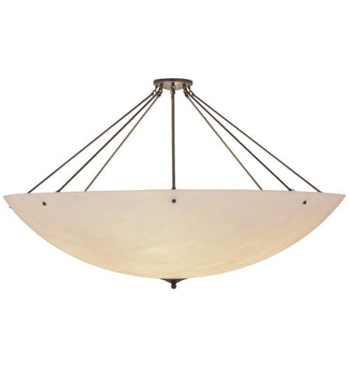 Madison 12 Light 60" Wide Semi-Flush Bowl Ceiling Fixture - Timeless Bronze Finish