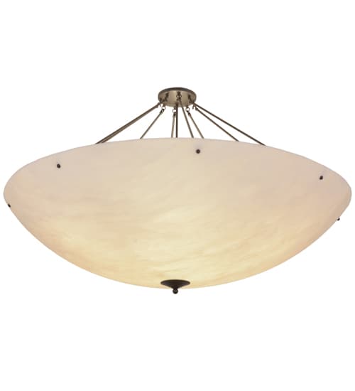 Madison 12 Light 60" Wide Semi-Flush Bowl Ceiling Fixture - Timeless Bronze Finish