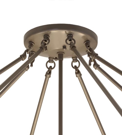 Madison 12 Light 60" Wide Semi-Flush Bowl Ceiling Fixture - Timeless Bronze Finish