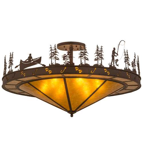 Fishtracks 6 Light 48" Wide Semi-Flush Ceiling Fixture