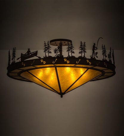 Fishtracks 6 Light 48" Wide Semi-Flush Ceiling Fixture