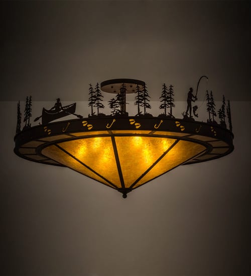 Fishtracks 6 Light 48" Wide Semi-Flush Ceiling Fixture