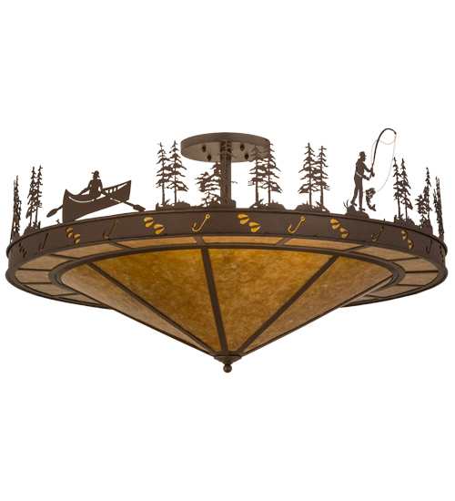 Fishtracks 6 Light 48" Wide Semi-Flush Ceiling Fixture