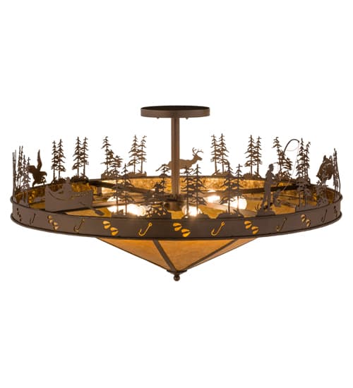 Fishtracks 6 Light 48" Wide Semi-Flush Ceiling Fixture