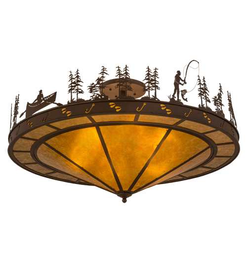 Fishtracks 6 Light 48" Wide Semi-Flush Ceiling Fixture