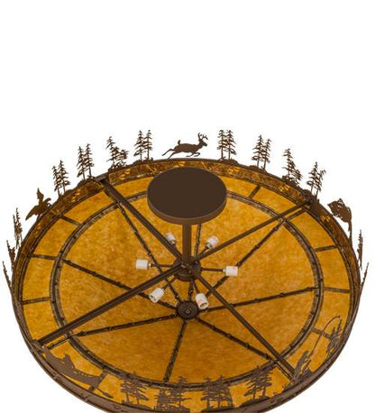 Fishtracks 6 Light 48" Wide Semi-Flush Ceiling Fixture