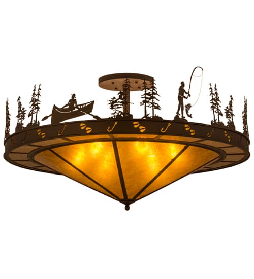 Fishtracks 6 Light 36" Wide Semi-Flush Ceiling Fixture