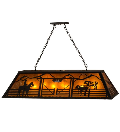 Personalized 9 Light 17" Wide Linear Pendant