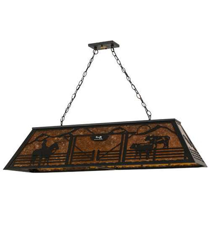 Personalized 9 Light 17" Wide Linear Pendant