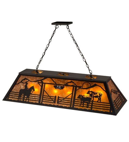 Personalized 9 Light 17" Wide Linear Pendant