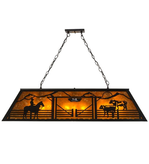 Personalized 9 Light 17" Wide Linear Pendant