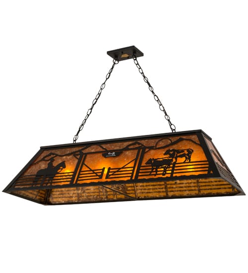 Personalized 9 Light 17" Wide Linear Pendant