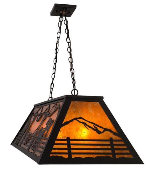 Personalized 9 Light 17" Wide Linear Pendant