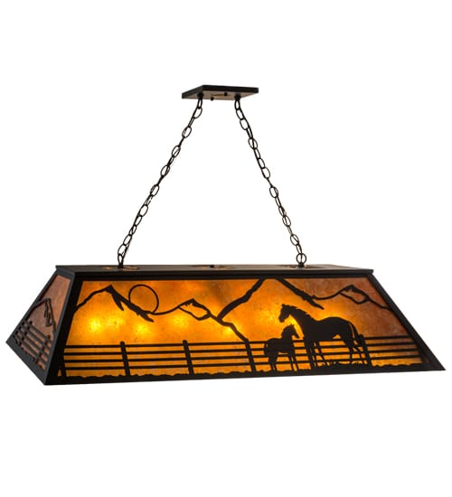 Personalized 9 Light 17" Wide Linear Pendant