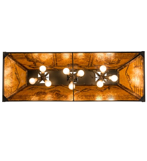 Personalized 9 Light 17" Wide Linear Pendant