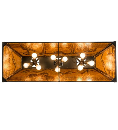 Personalized 9 Light 17" Wide Linear Pendant