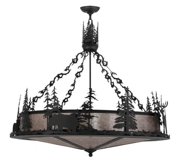 Wildlife at Dusk 6 Light 40" Wide Pendant