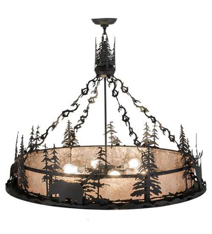 Wildlife at Dusk 6 Light 40" Wide Pendant