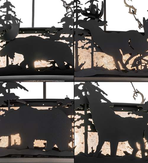 Wildlife at Dusk 6 Light 40" Wide Pendant