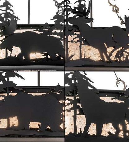 Wildlife at Dusk 6 Light 40" Wide Pendant