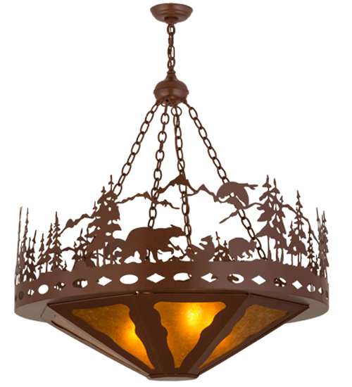 Bear Family 4 Light 36" Wide Pendant