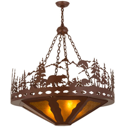 Meyda Tiffany Bear Family 4 Light 36" Wide Pendant