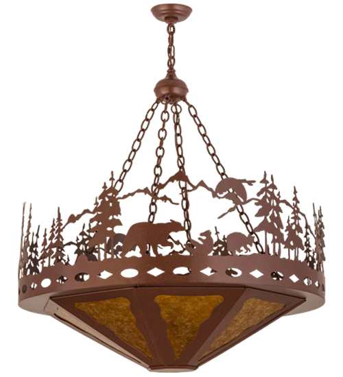 Bear Family 4 Light 36" Wide Pendant