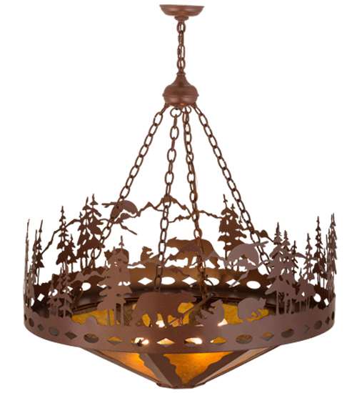 Bear Family 4 Light 36" Wide Pendant