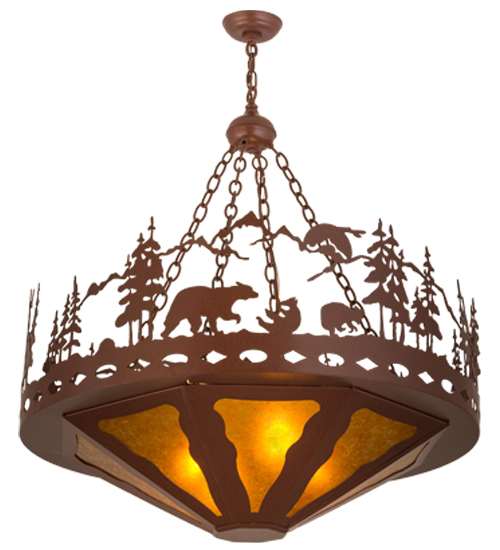 Bear Family 4 Light 36" Wide Pendant