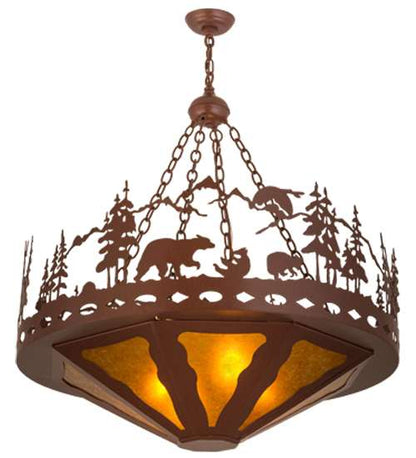 Bear Family 4 Light 36" Wide Pendant