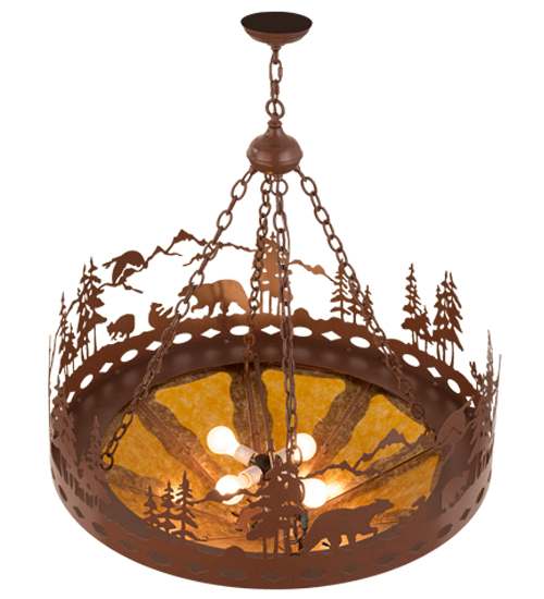 Bear Family 4 Light 36" Wide Pendant