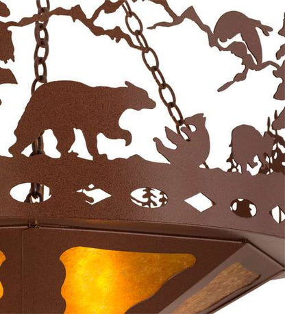 Bear Family 4 Light 36" Wide Pendant