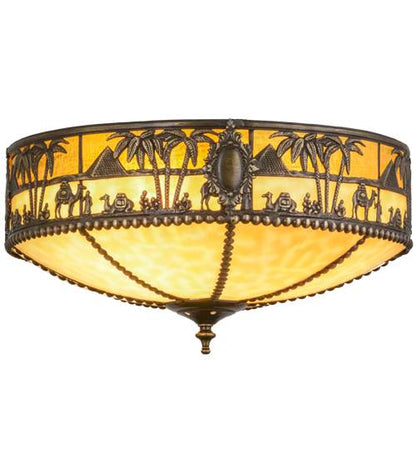Camel 3 Light 16" Wide Flush Mount Bowl Ceiling Fixture