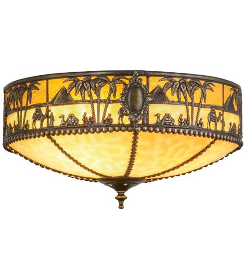 Camel 3 Light 16" Wide Flush Mount Bowl Ceiling Fixture