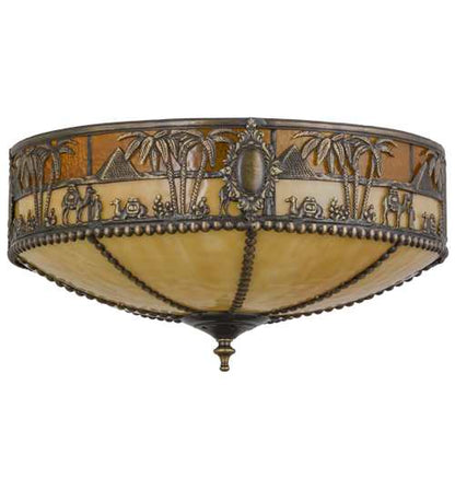 Camel 3 Light 16" Wide Flush Mount Bowl Ceiling Fixture