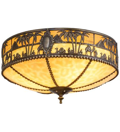 Camel 3 Light 16" Wide Flush Mount Bowl Ceiling Fixture