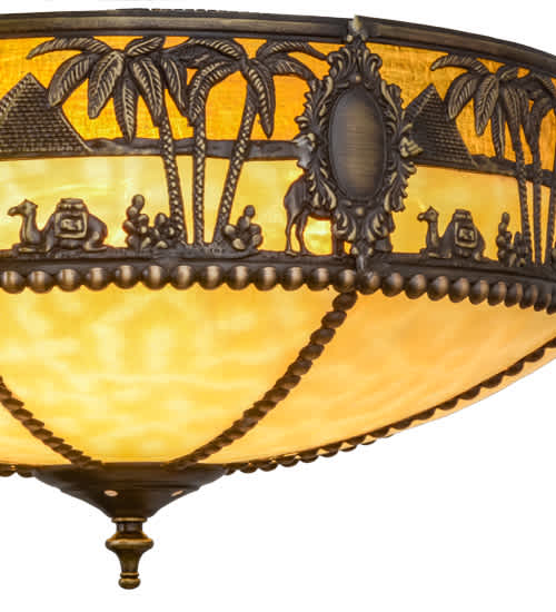 Camel 3 Light 16" Wide Flush Mount Bowl Ceiling Fixture
