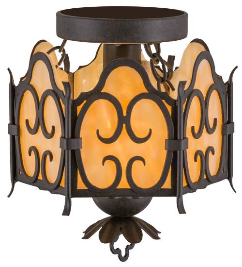 Radha 11" Wide Semi-Flush Drum Ceiling Fixture