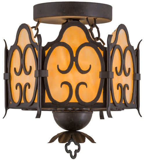 Radha 11" Wide Semi-Flush Drum Ceiling Fixture