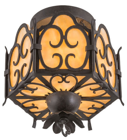 Radha 11" Wide Semi-Flush Drum Ceiling Fixture
