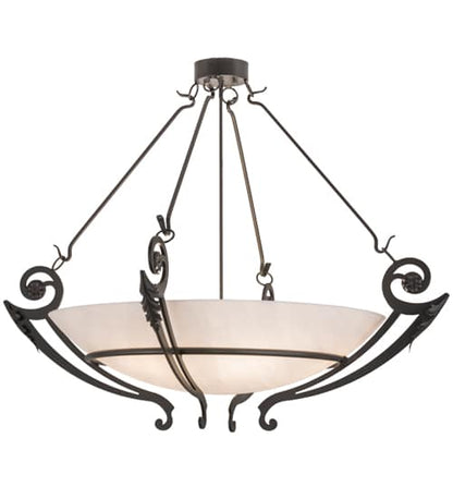 Ceres 6 Light 50" Wide Semi-Flush Bowl Ceiling Fixture - Timeless Bronze Finish
