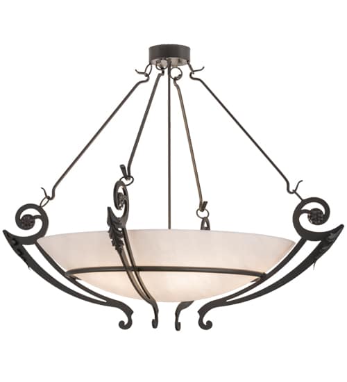 Ceres 6 Light 50" Wide Semi-Flush Bowl Ceiling Fixture - Timeless Bronze Finish