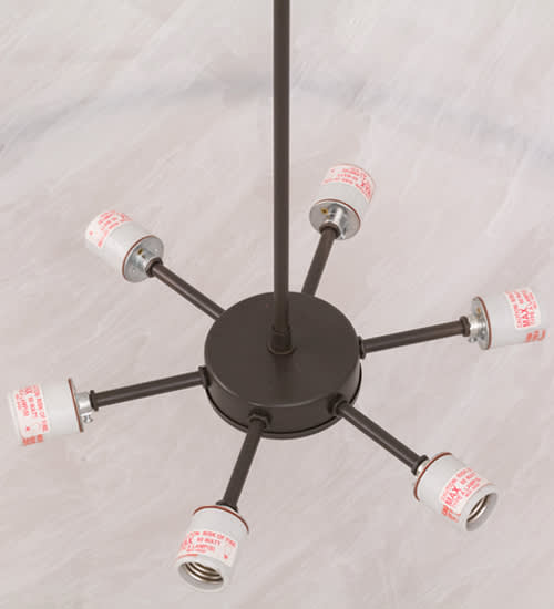 Ceres 6 Light 50" Wide Semi-Flush Bowl Ceiling Fixture - Timeless Bronze Finish